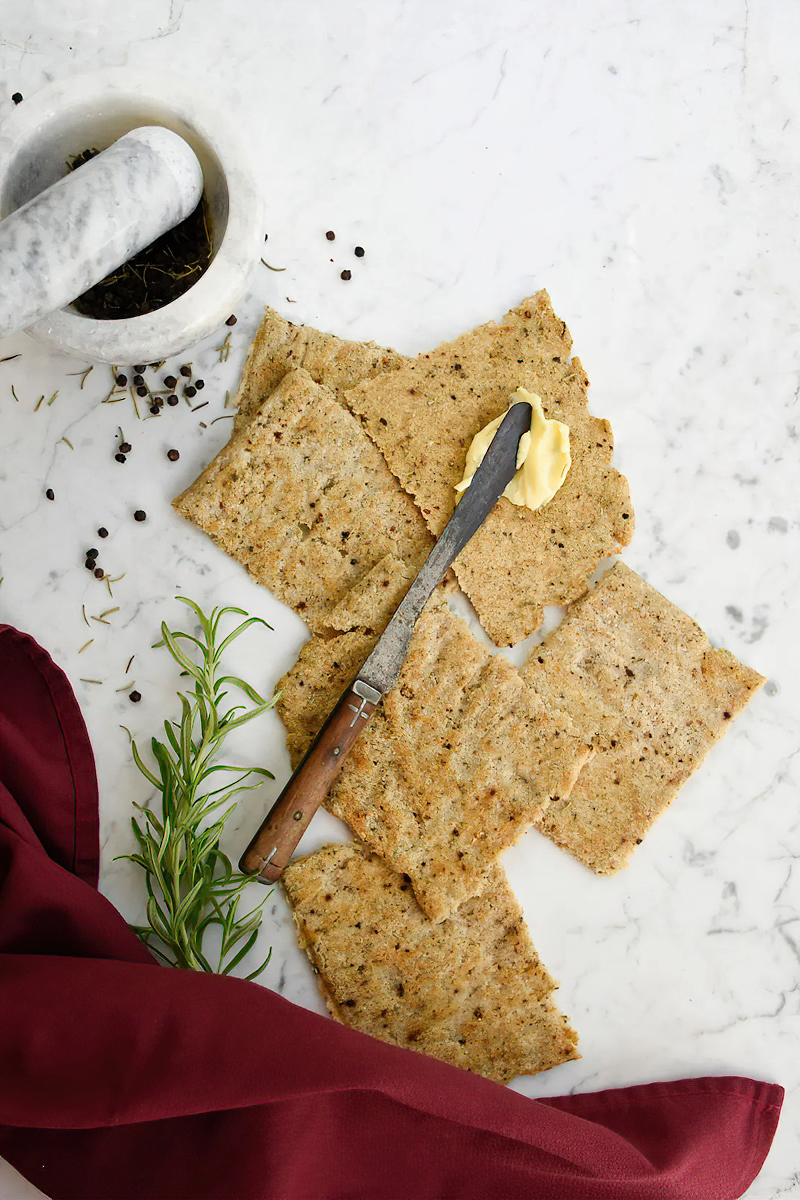 Receta pan plano mediterráneo bajo en carbohidratos