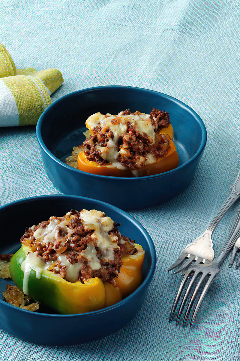 Receta pimientos rellenos de carne de res y queso