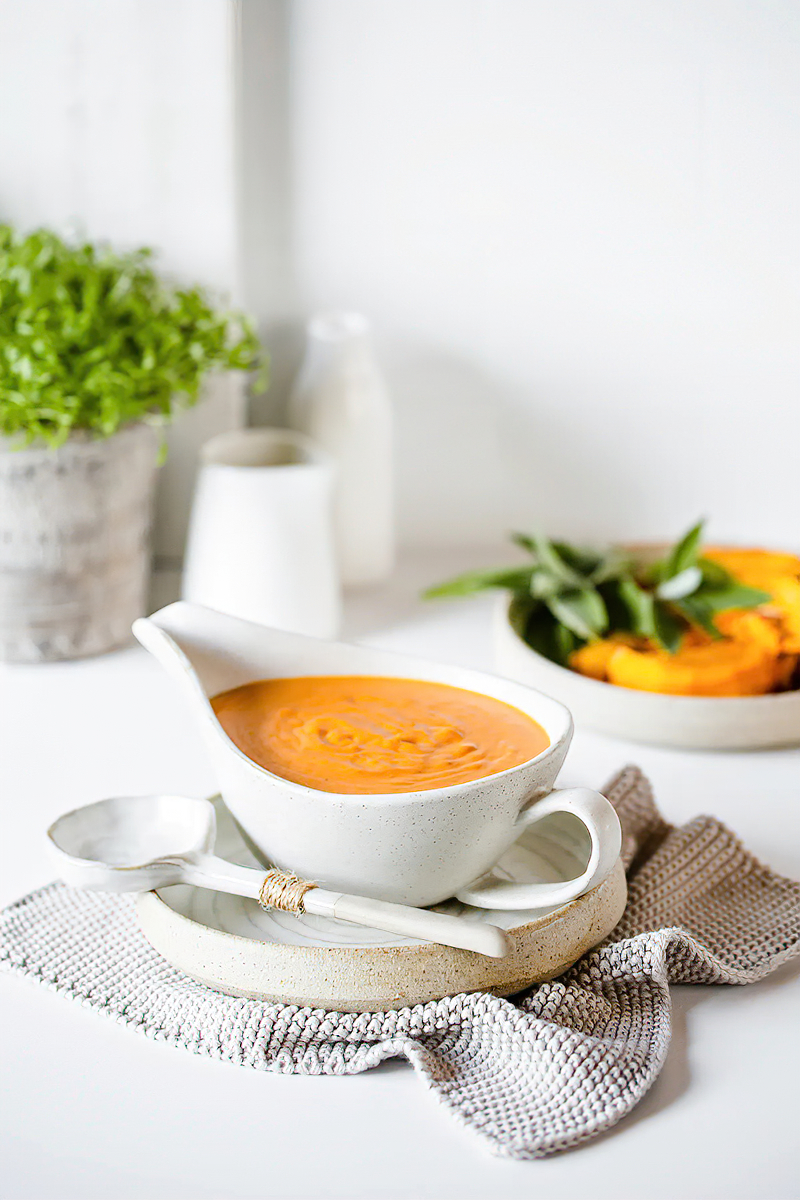Receta salsa cremosa de calabaza asada y chipotle
