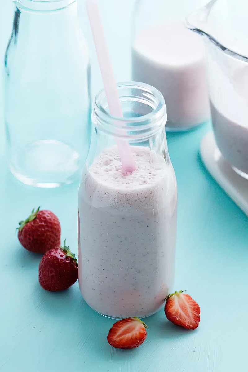 Receta smoothie de fresas bajo en carbohidratos