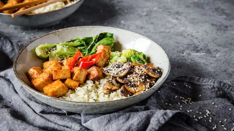 Receta tazón de Buda vegano y bajo en carbohidratos
