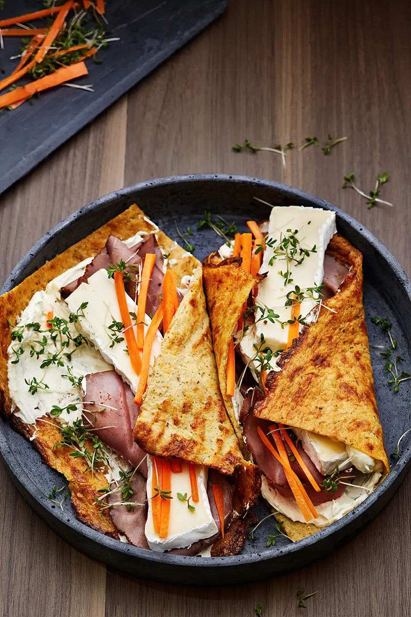 Receta wrap de rosbif y queso brie sin gluten