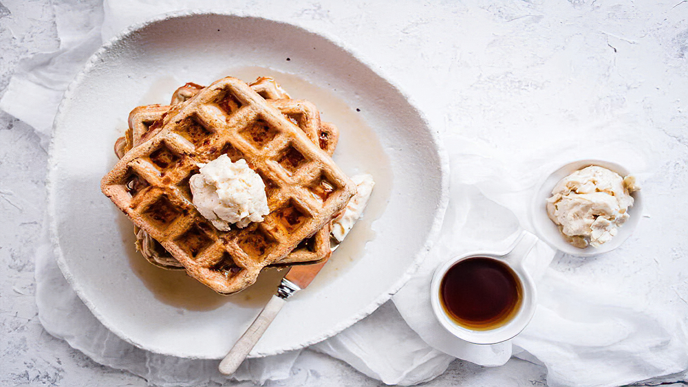 Receta chaffles de canela con mantequilla de arce
