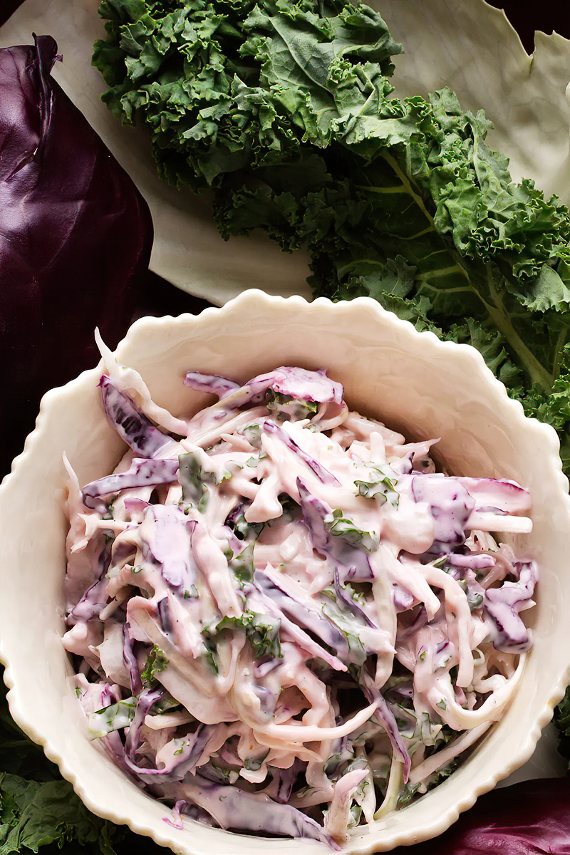 Receta coleslaw con mezcla de coles