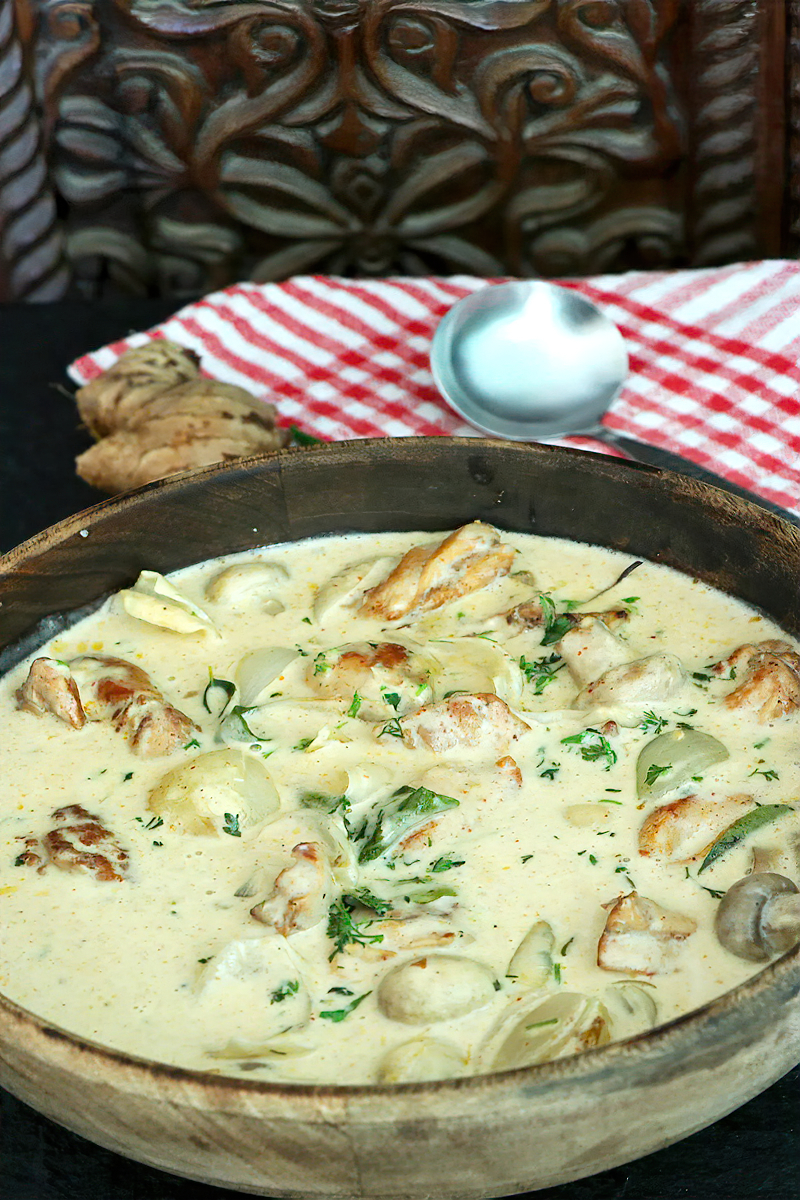 Receta curry de pollo al estilo Kerala con crema de coco