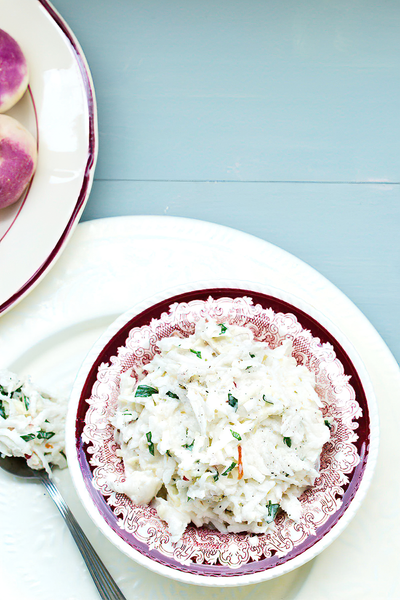 Receta ensalada cremosa de nabo