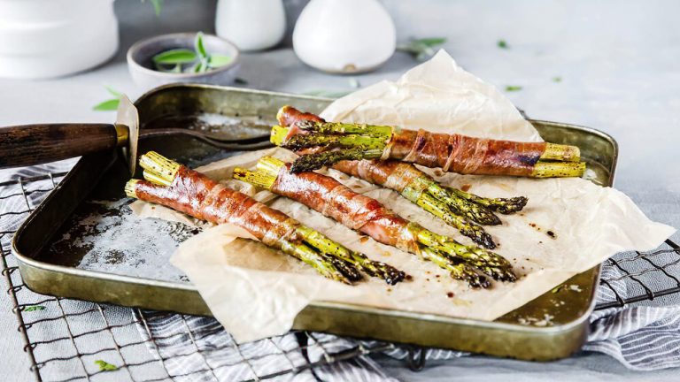 Receta espárragos envueltos en bacon