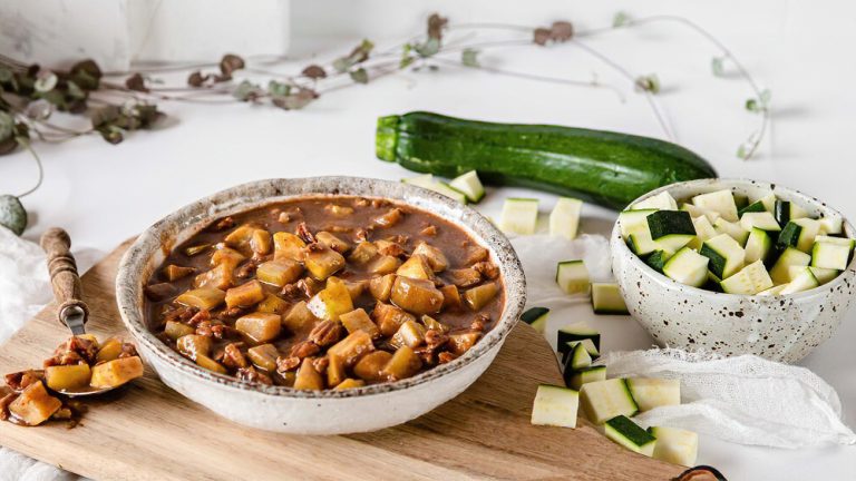 Receta relleno de tarta de “manzana” de calabacín baja en carbohidratos
