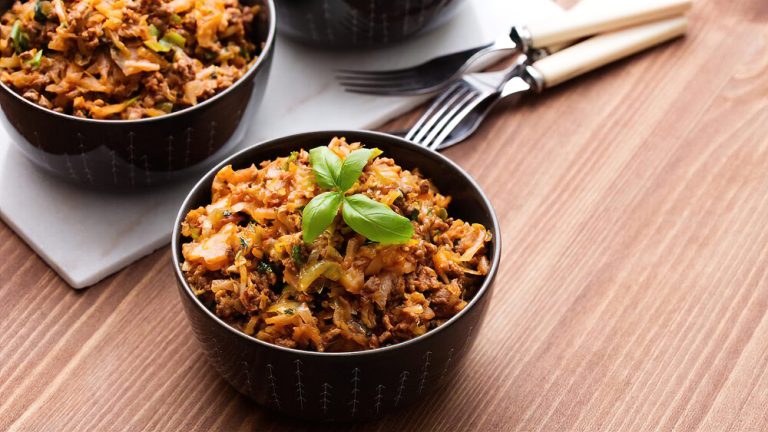 Receta revuelto italiano keto de repollo