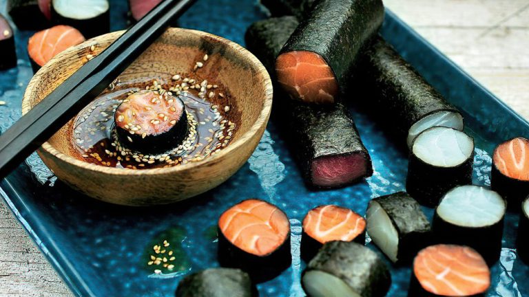 Receta rollitos de sashimi