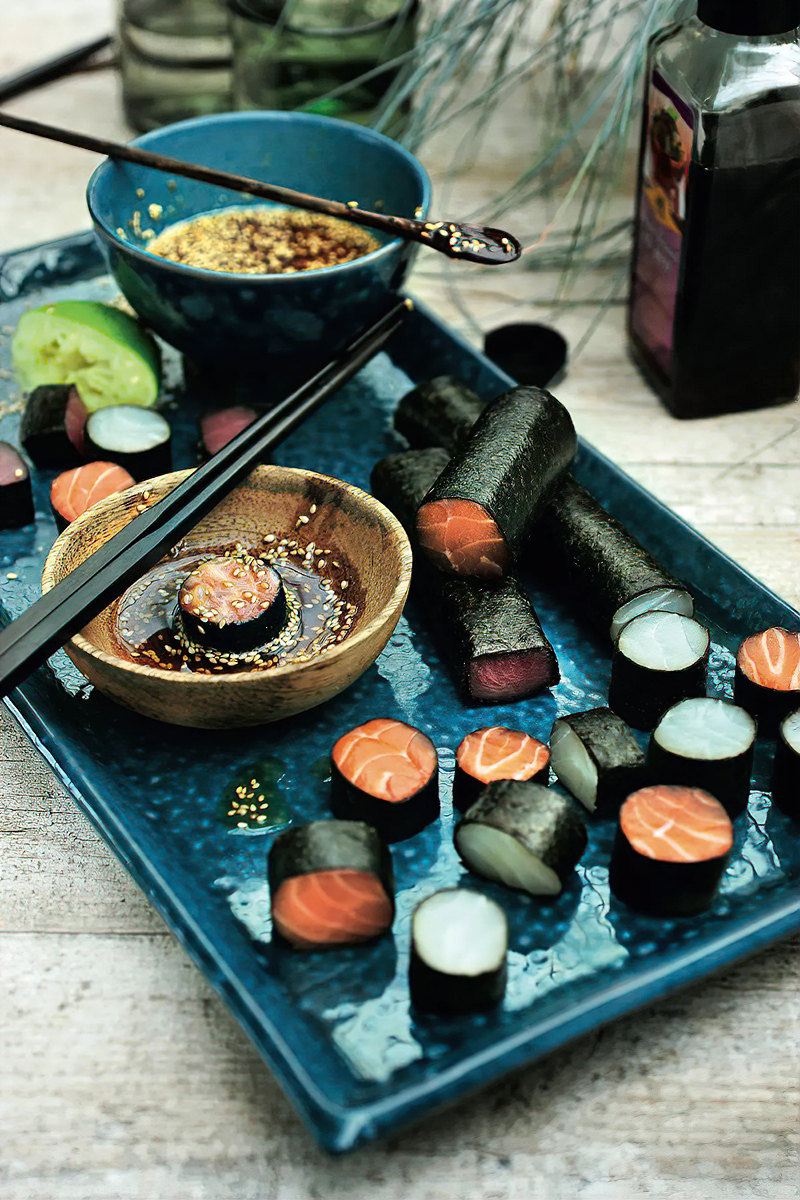 Receta rollitos de sashimi