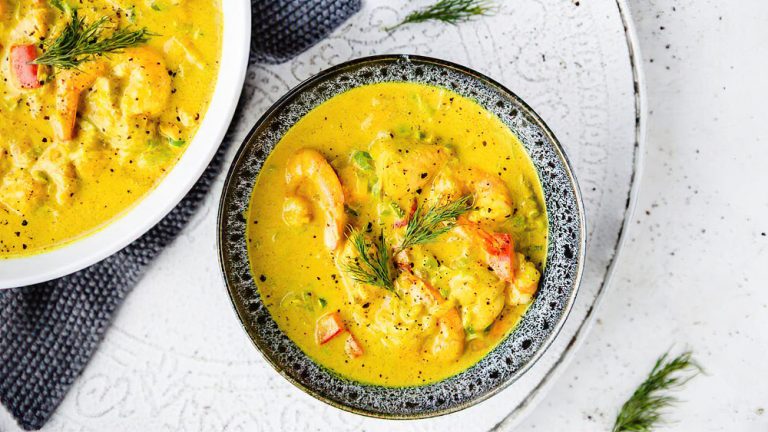 Receta sopa de pescado al curry