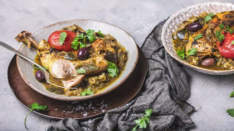 Receta tajine de pollo y berenjena