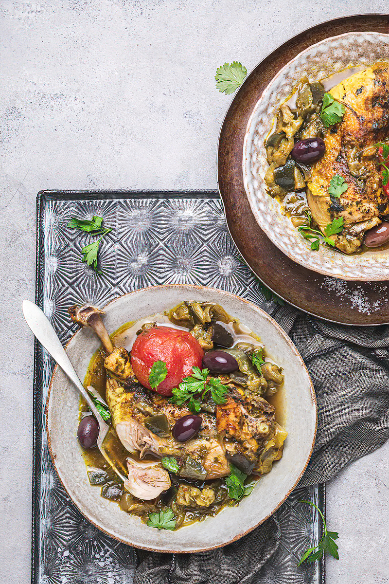 Receta tajine de pollo y berenjena
