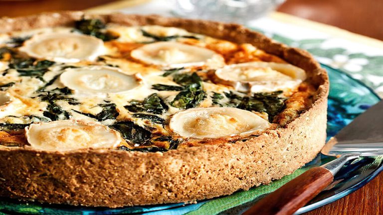 Receta tarta keto de espinacas y queso de cabra
